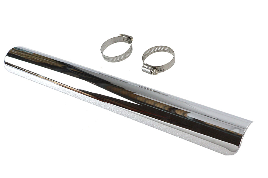 HARLEY 18 Zoll Auspuff Hitzeschutz Chrom Passend für 0- Custom, für 2 Rohre