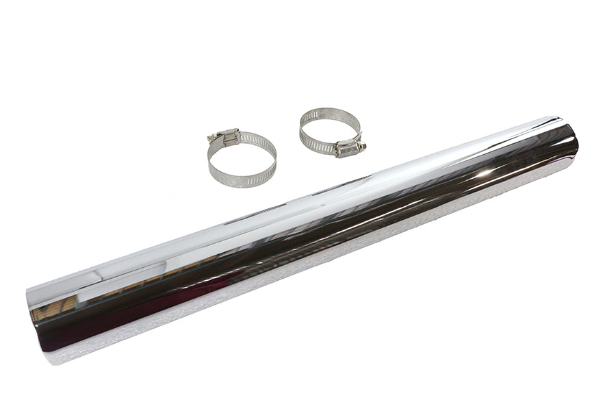 HARLEY 18 Zoll Auspuff Hitzeschutz Chrom Passend für 0- Custom, für 2 Rohre