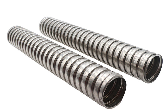 HARLEY Flexibler Edelstahlauspuffabdeckung passend für 1941-1965 FL, 1936-1940 EL,