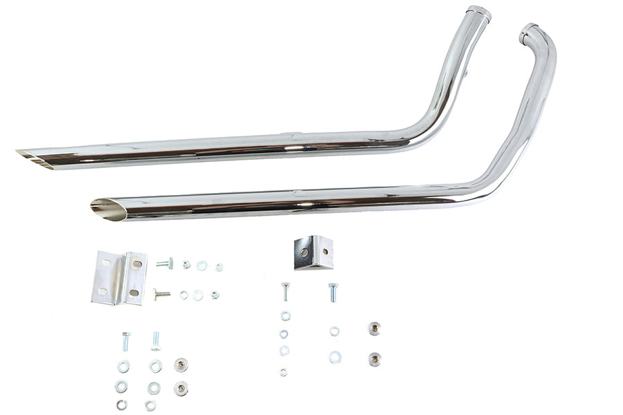 HARLEY 40 Zoll Schrotflinten-Auspuff-Dragpipe-Set Slash Cut Stil passend für 2007-2017 FXST,