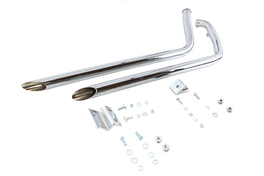 HARLEY 40 Zoll Schrotflinten-Auspuff-Dragpipe-Set Slash Cut Stil passend für 2007-2017 FXST,