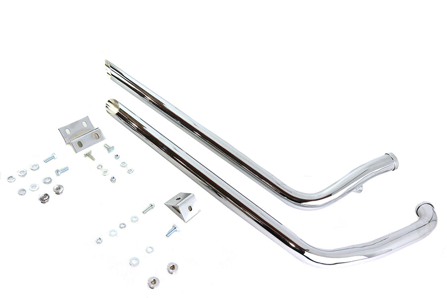 HARLEY 40 Zoll Schrotflinten-Auspuff-Dragpipe-Set Slash Cut Stil passend für 2007-2017 FXST,