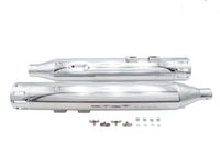 HARLEY Wyatt Gatling Schalldämpfer-Set Chrom mit Chrom Slot Tips passend für 2017-UP FLT,