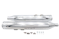 HARLEY Wyatt Gatling Schalldämpfer-Set Chrom mit Chrom Slot Tips passend für 2017-UP FLT,