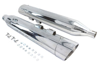 HARLEY Wyatt Gatling Schalldämpfer-Set Chrom mit Chrom-Slash-Up-Endkappen passend für FLT Modelle ab 2017,