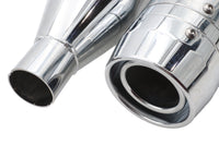 HARLEY Wyatt Gatling Schalldämpfer-Set Chrom mit Chrom Rocket Booster Passend für 1995-2016 FLT,