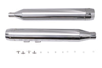 HARLEY Wyatt Gatling Schalldämpfer-Set Chrom mit Chrom Rocket Booster Passend für 2017-UP FLT,