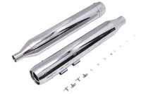 HARLEY Wyatt Gatling Schalldämpfer-Set Chrom mit Chrom Rocket Booster Passend für 2017-UP FLT,