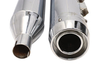 HARLEY Wyatt Gatling Schalldämpfer-Set Chrom mit Chrom Rocket Booster Passend für 2017-UP FLT,
