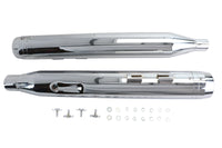 HARLEY Wyatt Gatling Schalldämpfer-Set Chrom mit Chrom Rocket Booster Passend für 2017-UP FLT,