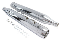 HARLEY Wyatt Gatling Schalldämpfer-Set Chrom mit Chrom Rocket Booster Passend für 2017-UP FLT,