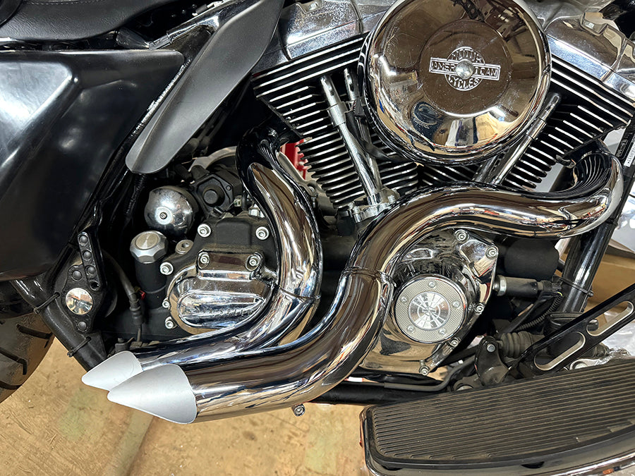 HARLEY Curvado Krümmer-Set Chrom Passend für 1987-2017 FLST, 1987-2017 FXST,