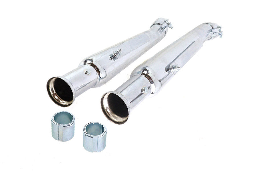 HARLEY Chrome 20 Zoll Megaphone Upsweep Slip-On Schalldämpfer-Set passend für 0- Custom, Anwendung 0- Custom,