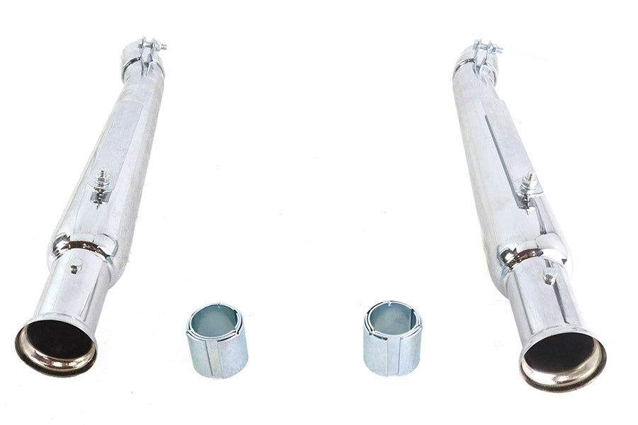 HARLEY Chrome 20 Zoll Megaphone Upsweep Slip-On Schalldämpfer-Set passend für 0- Custom, Anwendung 0- Custom,