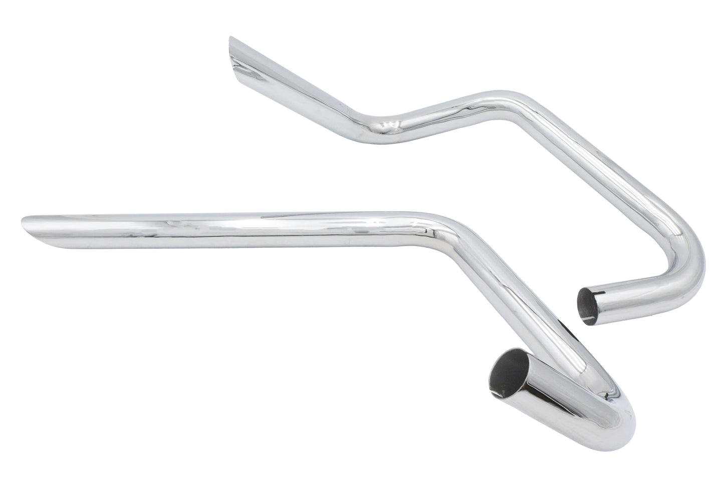 HARLEY Ultima Auspuffanlage, rechtsseitig, Drag Pipe Set Chrom Passend für 0-   , 650 Triumph Modelle mit 1-3/4 Außendurchmesser