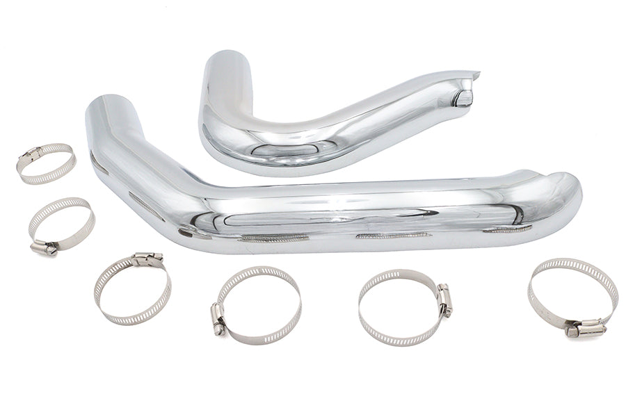 HARLEY Big Growl Hitzeschutzblech-Set Chrom, passend für 0- Custom, alle Big Growl Auspuffanlagen