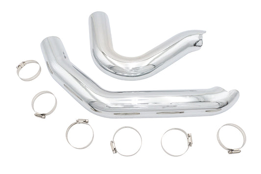 HARLEY Big Growl Heat Shield Set Chrome Fits 0-  Custom, all Big Growl exhausts