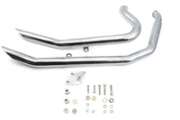 HARLEY Big Growl Auspuff Upswept Double Barrel Drag Pipe Set Chrom passend für 1986-2005 FXST, 1986-2005