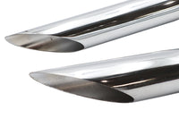 HARLEY Big Growl Auspuff Upswept Double Barrel Drag Pipe Set Chrom passend für 1986-2005 FXST, 1986-2005