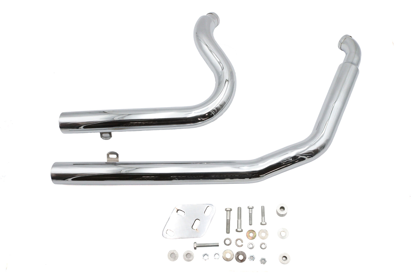 HARLEY Big Growl Auspuff Long Rifle Drag Pipe Set Chrom Passend für 1986-2005 FXST, 1986-2005 FLST,
