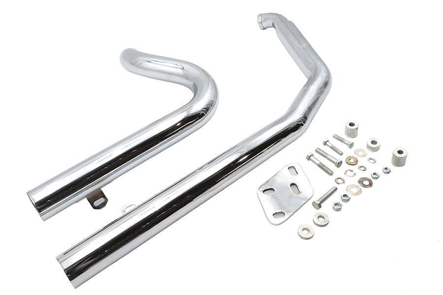 HARLEY Big Growl Auspuff Long Rifle Drag Pipe Set Chrom Passend für 1986-2005 FXST, 1986-2005 FLST,