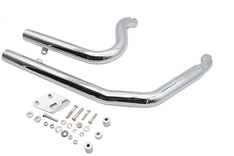 HARLEY Big Growl Auspuff Long Gun Drag Pipe Set Chrom Passt für 1986-2005 FLST, 1986-2005 FXST,