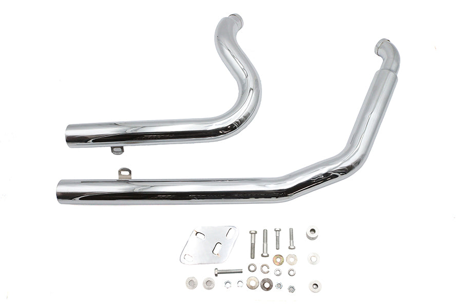 HARLEY Big Growl Auspuffanlage Drag Pipe Set Snub Nose Chrom Passend für 1986-2005 FLST, 1986-2005 FXST,
