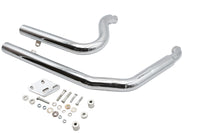 HARLEY Big Growl Auspuffanlage Drag Pipe Set Snub Nose Chrom Passend für 1986-2005 FLST, 1986-2005 FXST,