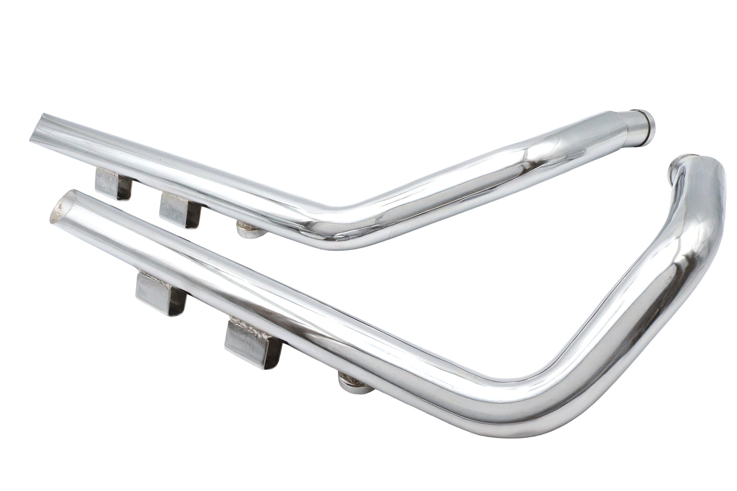 HARLEY Ultima Auspuff 2 Zoll Drag Pipe Set Slash Cut Enden Passend für 2004-2006 XL,