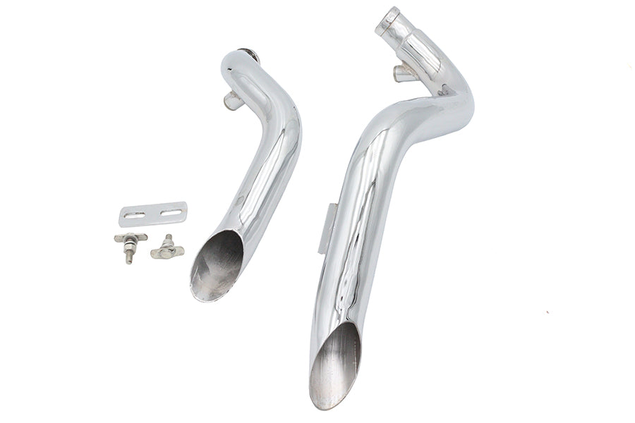 HARLEY Big Growl Auspuff Drag Pipe Short Shots Chrom, passend für 1984-2015 FLST, 1984-2015 FXST, 1991-