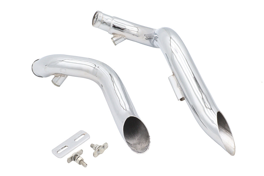HARLEY Big Growl Auspuff Drag Pipe Short Shots Chrom, passend für 1984-2015 FLST, 1984-2015 FXST, 1991-