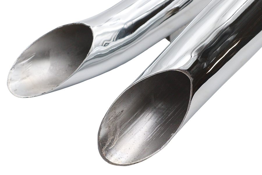 HARLEY Big Growl Auspuff Drag Pipe Short Shots Chrom, passend für 1984-2015 FLST, 1984-2015 FXST, 1991-