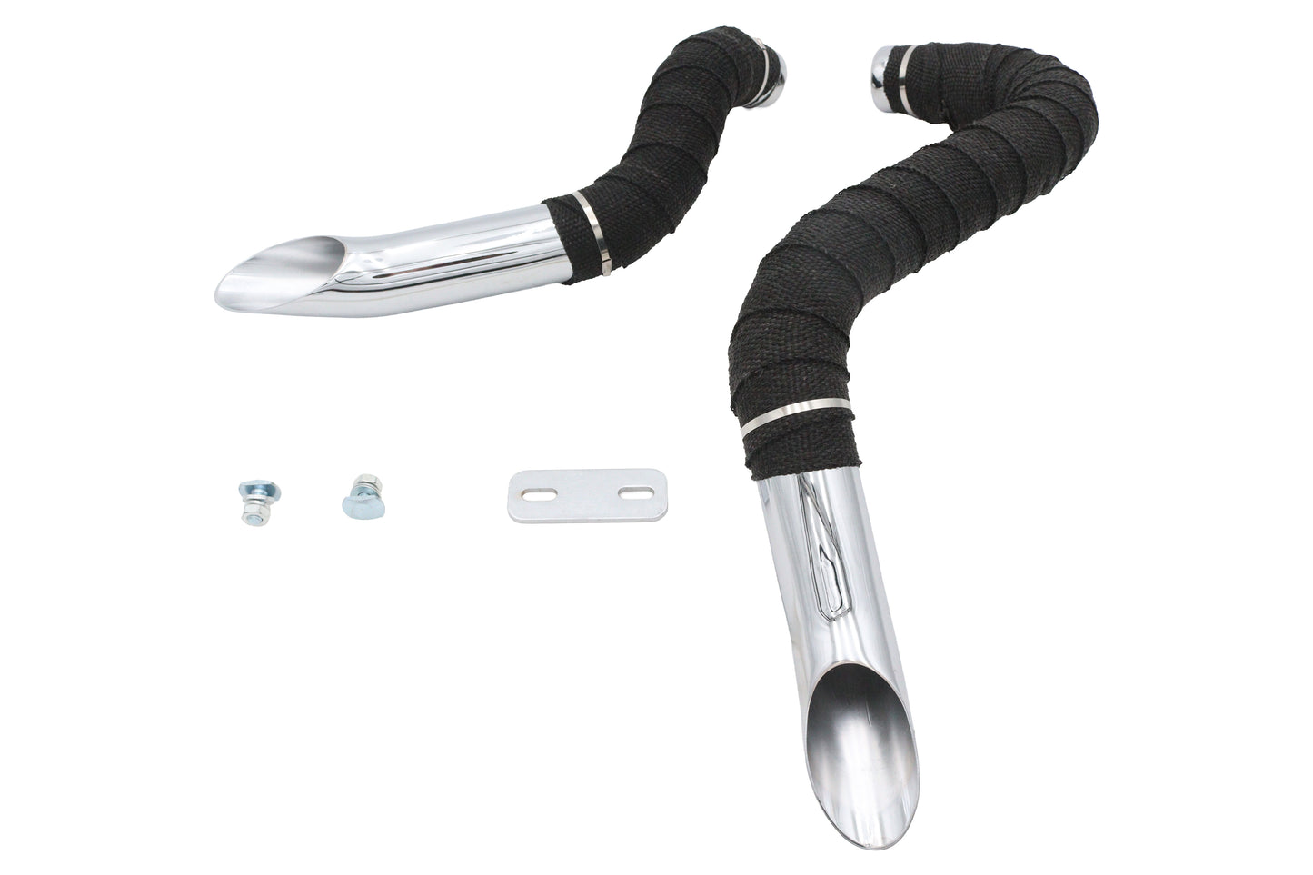HARLEY Big Growl Auspuff Drag Pipe Short Shots Chrom Passend für 1984-2015 FLST,   1984-2015 FXST,   1991-
