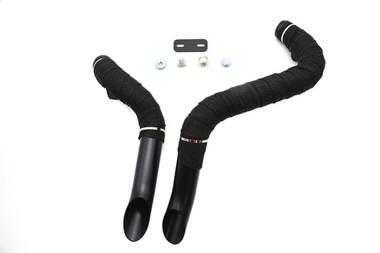 HARLEY Big Growl Auspuff Drag Pipe Short Shots Schwarz Passend für 1984-2015 FLST, 1984-2015 FXST, 1991-2