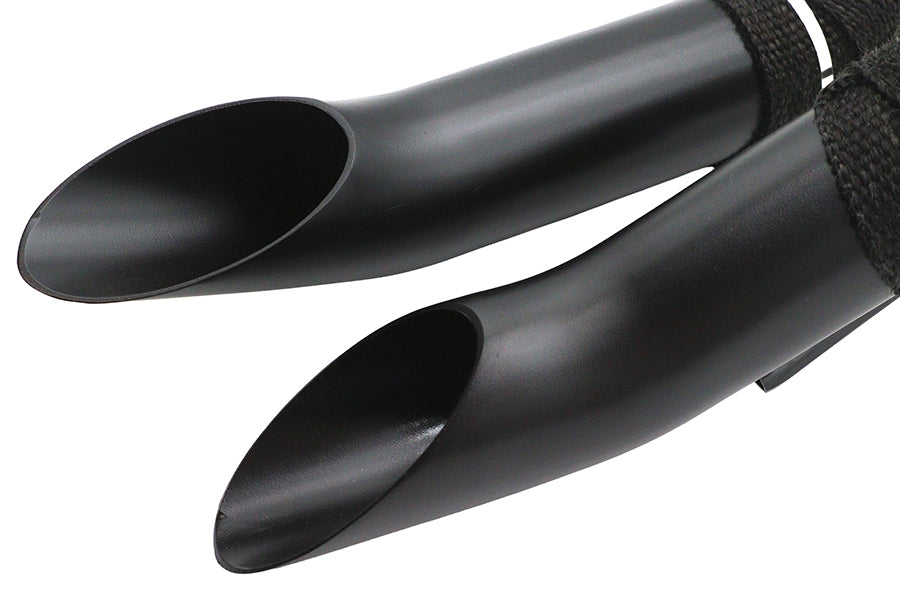 HARLEY Big Growl Auspuff Drag Pipe Short Shots Schwarz Passend für 1984-2015 FLST, 1984-2015 FXST, 1991-2