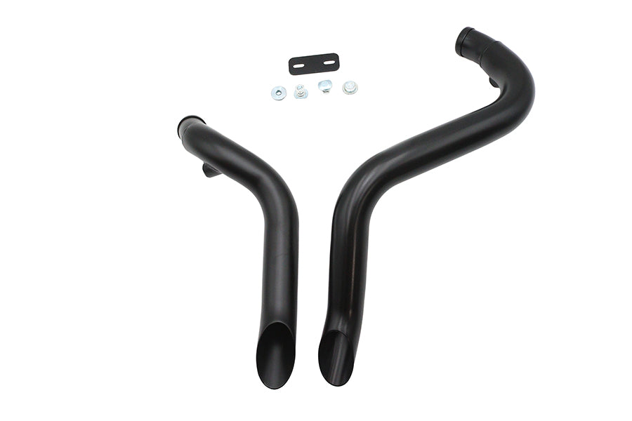 HARLEY Big Growl Auspuff Drag Pipe Short Shots Schwarz Passend für 1984-2015 FLST, 1984-2015 FXST, 1991-2