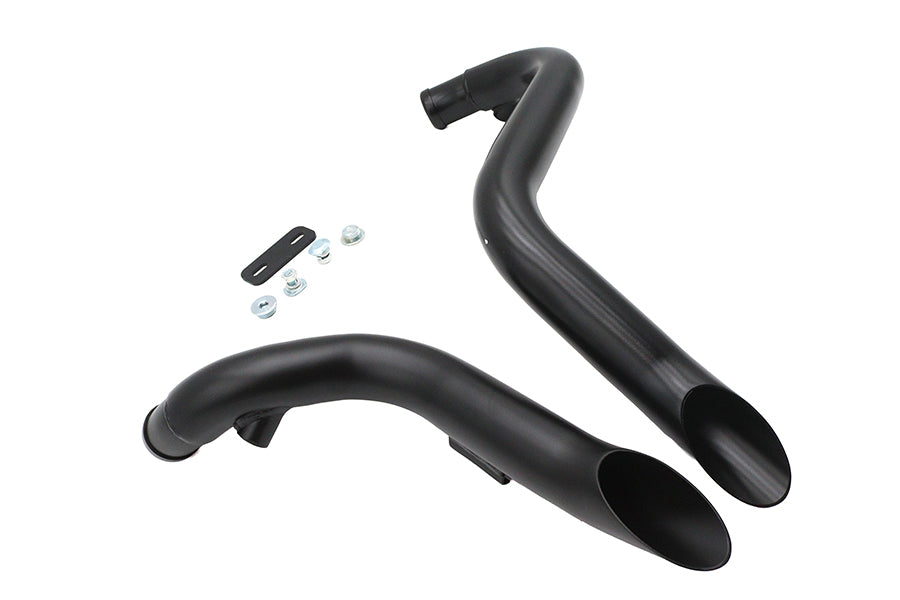 HARLEY Big Growl Auspuff Drag Pipe Short Shots Schwarz Passend für 1984-2015 FLST, 1984-2015 FXST, 1991-2