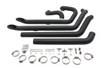 HARLEY Wyatt Gatling FXST Street Fighter Drag Pipe Satz Schwarz Passend für 1986-2006 FXST,
