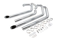 HARLEY Wyatt Gatling FXST Street Fighter Drag Pipe Set Chrom, passend für 2007-UP FXST,