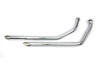 HARLEY MCM Auspuff Drag Pipe Set Slash Cut Chrom Passend für 1971-1984 FX,