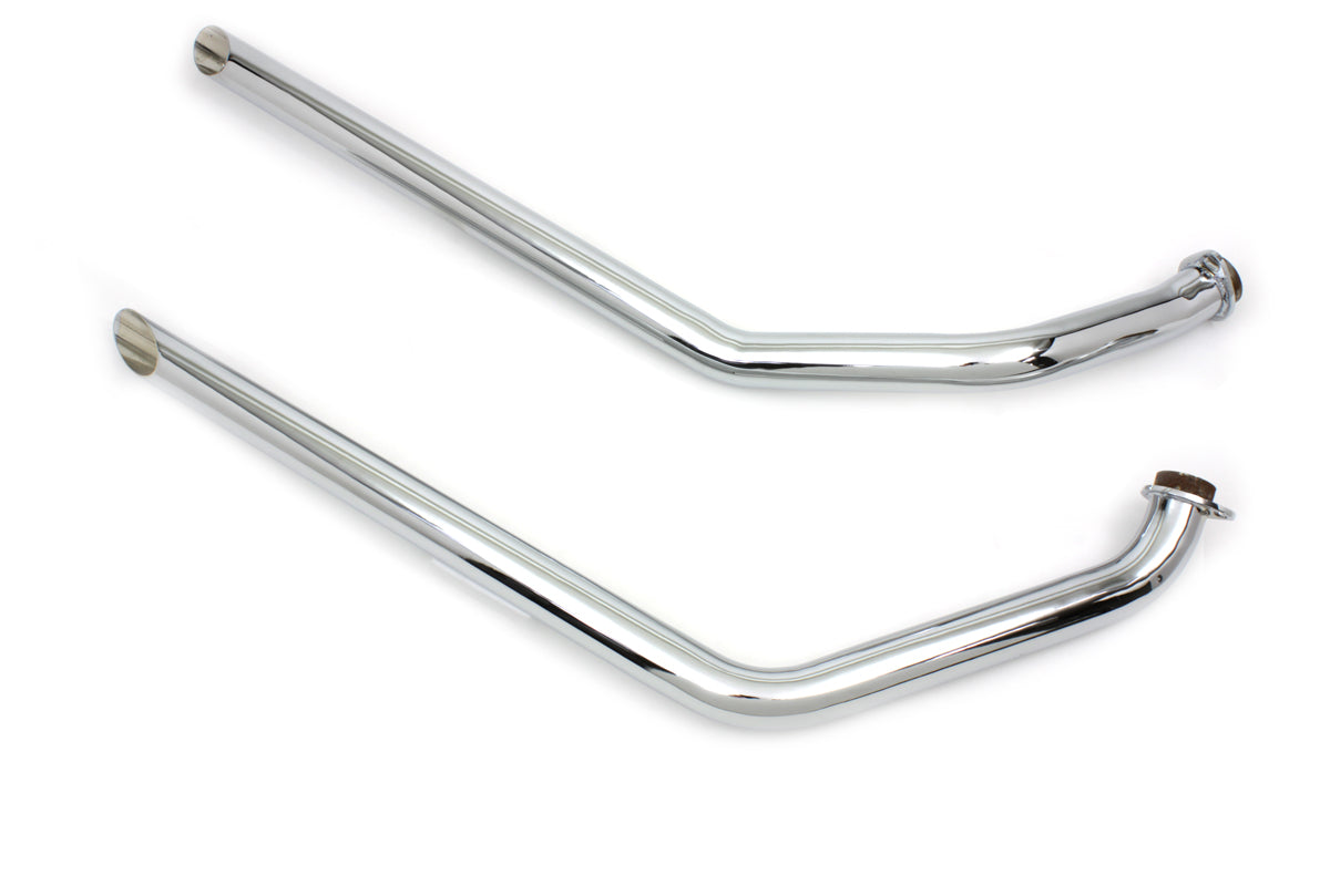 HARLEY MCM Auspuff Drag Pipe Set Slash Cut Chrom Passend für 1971-1984 FX,