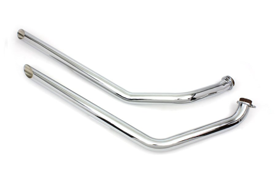 HARLEY MCM Auspuff Drag Pipe Set Slash Cut Chrom Passend für 1971-1984 FX,