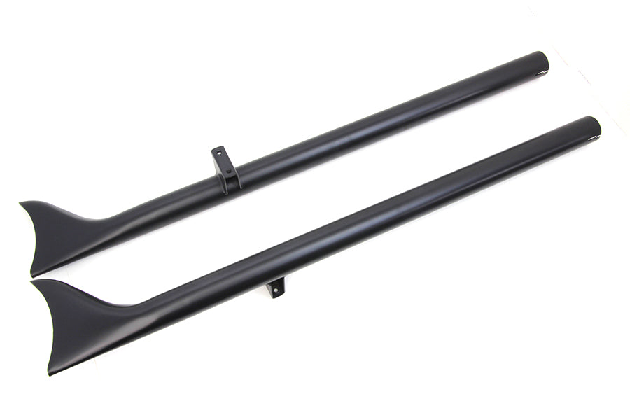 HARLEY Indian Straight Fishtail Set Schwarz Passend für Chief ab 2015