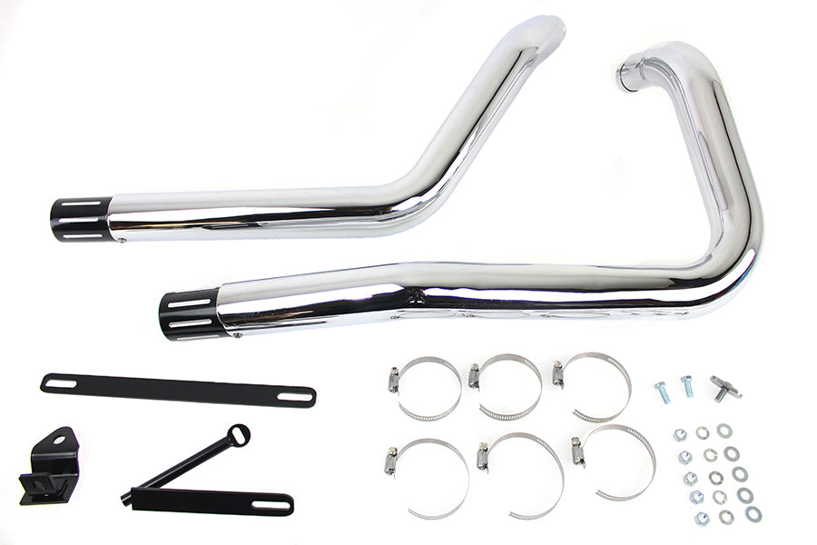 HARLEY MCM 2-1/4 Zoll Vortex Drag Pipe Set Passend für 1986-2003 XL,