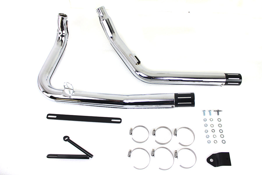 HARLEY MCM 2-1/4 Zoll Vortex Drag Pipe Set Passend für 1986-2003 XL,