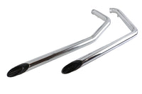 HARLEY Auspuff Drag Pipe Set mit kurzen schwarzen Slash-Endstücken Passend für 2007-2017 FXST, 2007-2017 FLST,