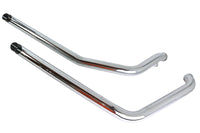 HARLEY Auspuff Drag Pipe Set mit kurzen schwarzen Slash-Endstücken Passend für 2007-2017 FXST, 2007-2017 FLST,