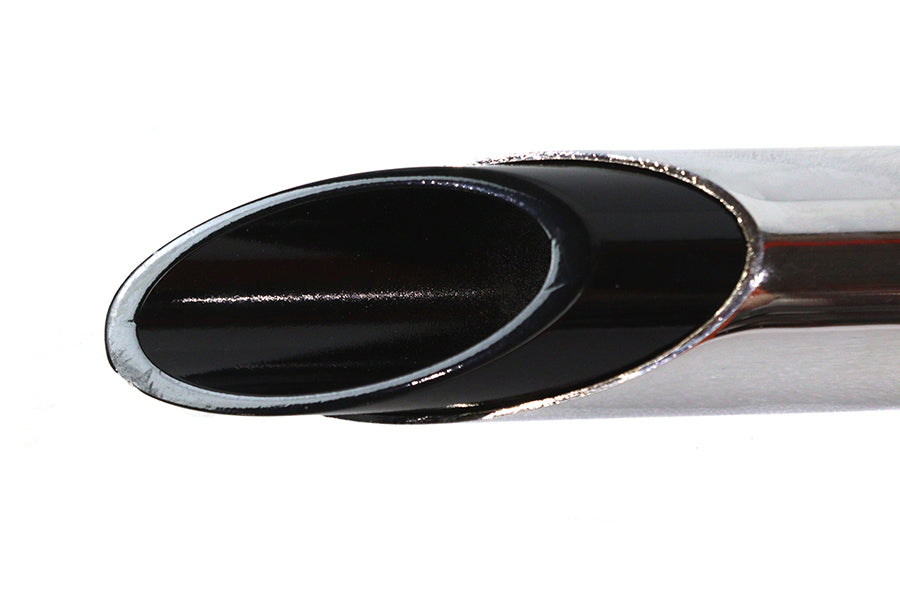 HARLEY Auspuff Drag Pipe Set mit kurzen schwarzen Slash-Endstücken Passend für 2007-2017 FXST, 2007-2017 FLST,