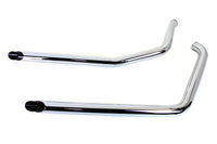 HARLEY Auspuff Drag Pipe Set mit kurzen schwarzen Slash-Spitzen passend für 1986-2006 FXST,