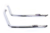 HARLEY Auspuff Drag Pipe Set mit kurzen schwarzen Slash-Spitzen passend für 1986-2006 FXST,